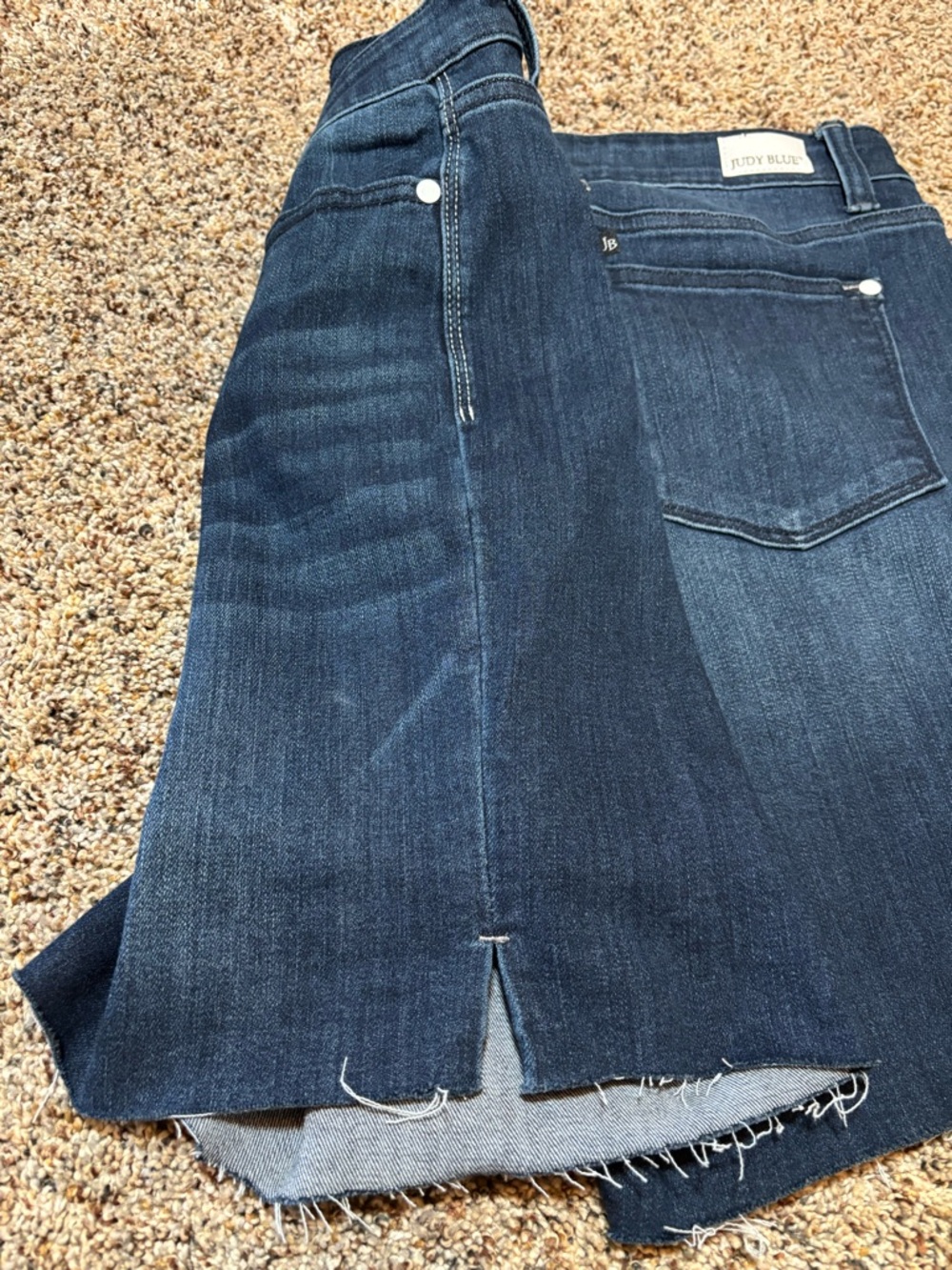 224. Judy Blue Indigo High-Rise Denim Shorts, Size XL - Picture 6 of 7
